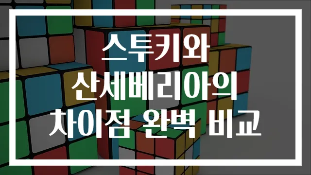 스투키와 산세베리아의 차이점 완벽 비교