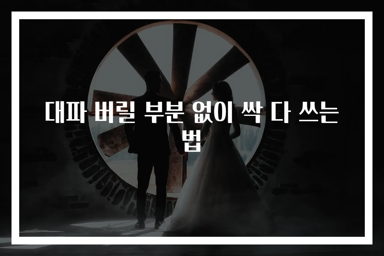 대파 버릴 부분 없이 싹 다 쓰는 법