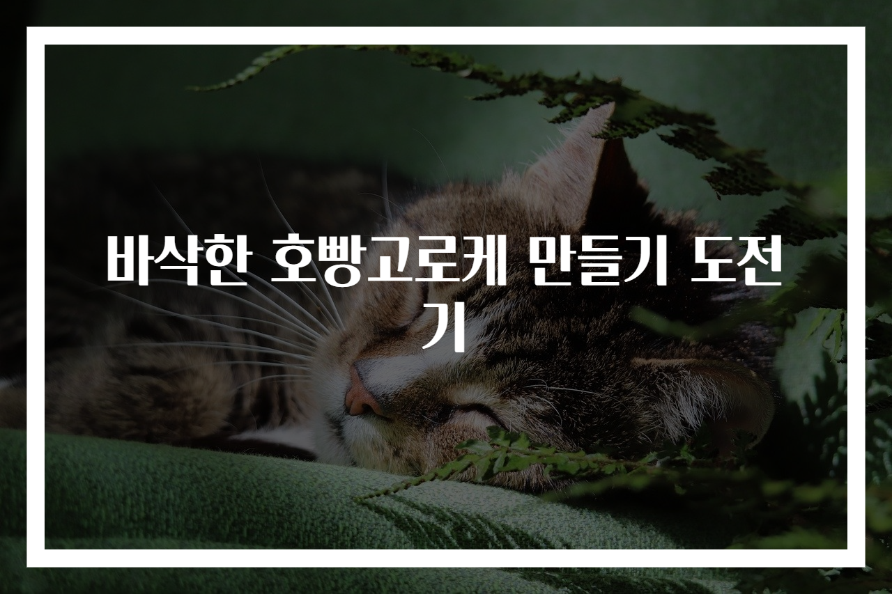 바삭한 호빵고로케 만들기 도전기