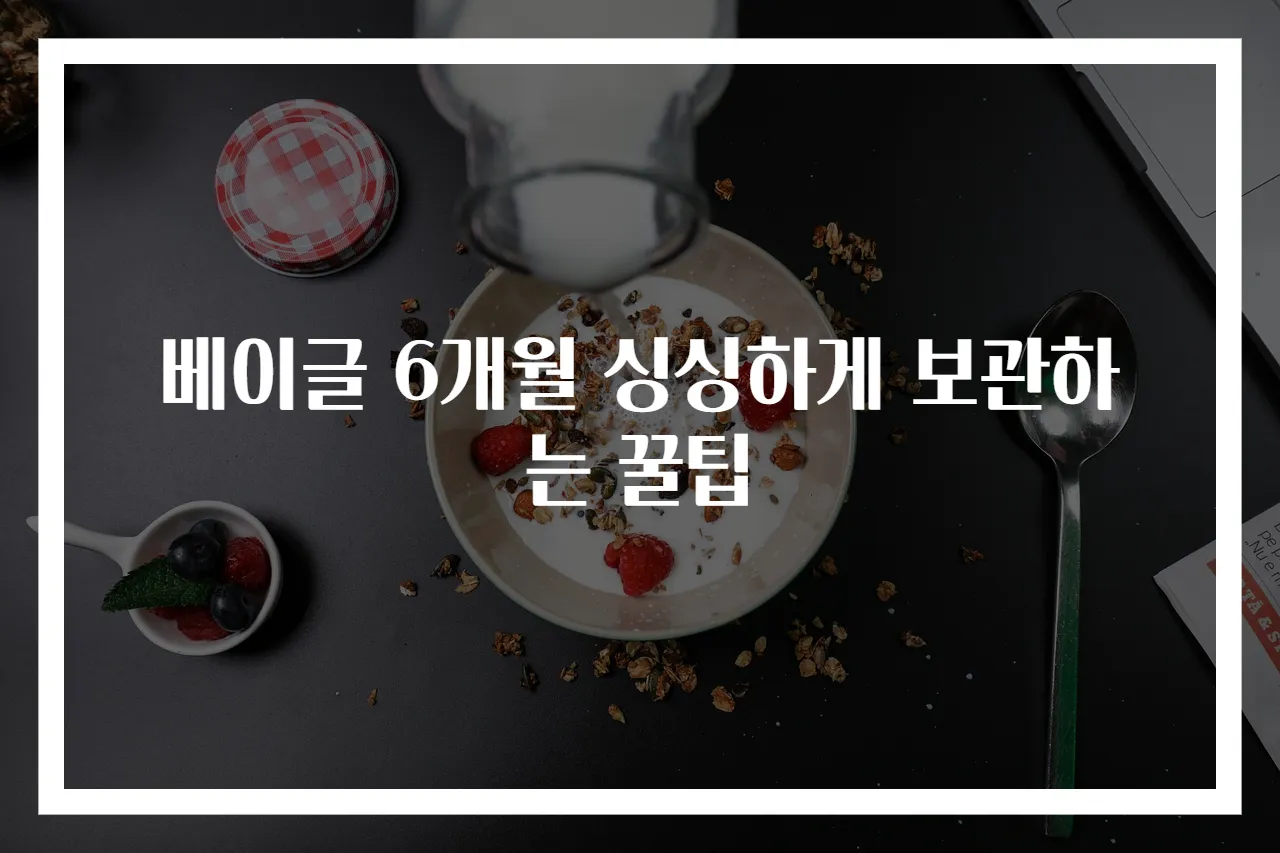 베이글 6개월 싱싱하게 보관하는 꿀팁