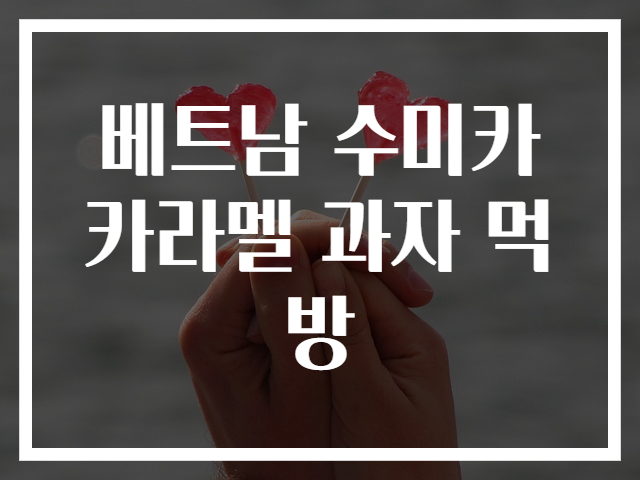 베트남 수미카 카라멜 과자 먹방