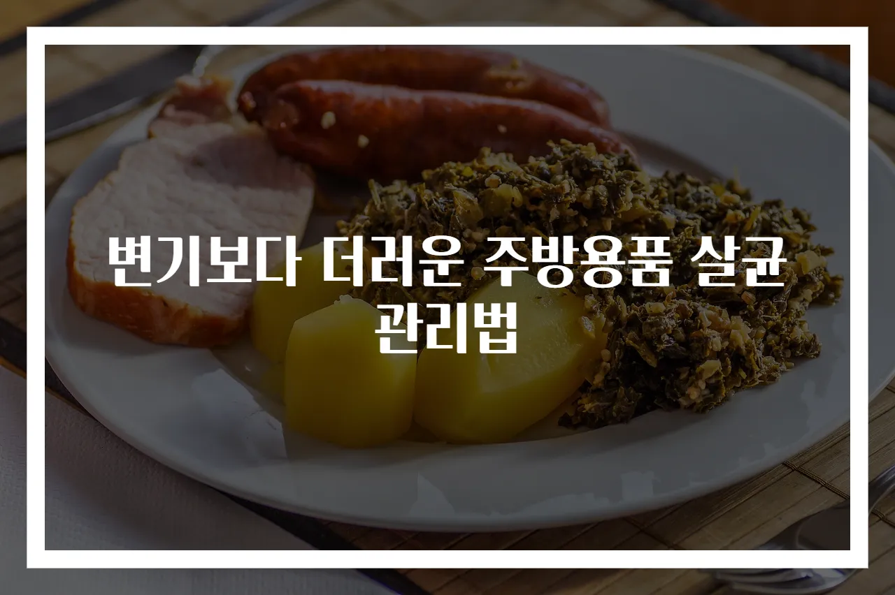 변기보다 더러운 주방용품 살균 관리법