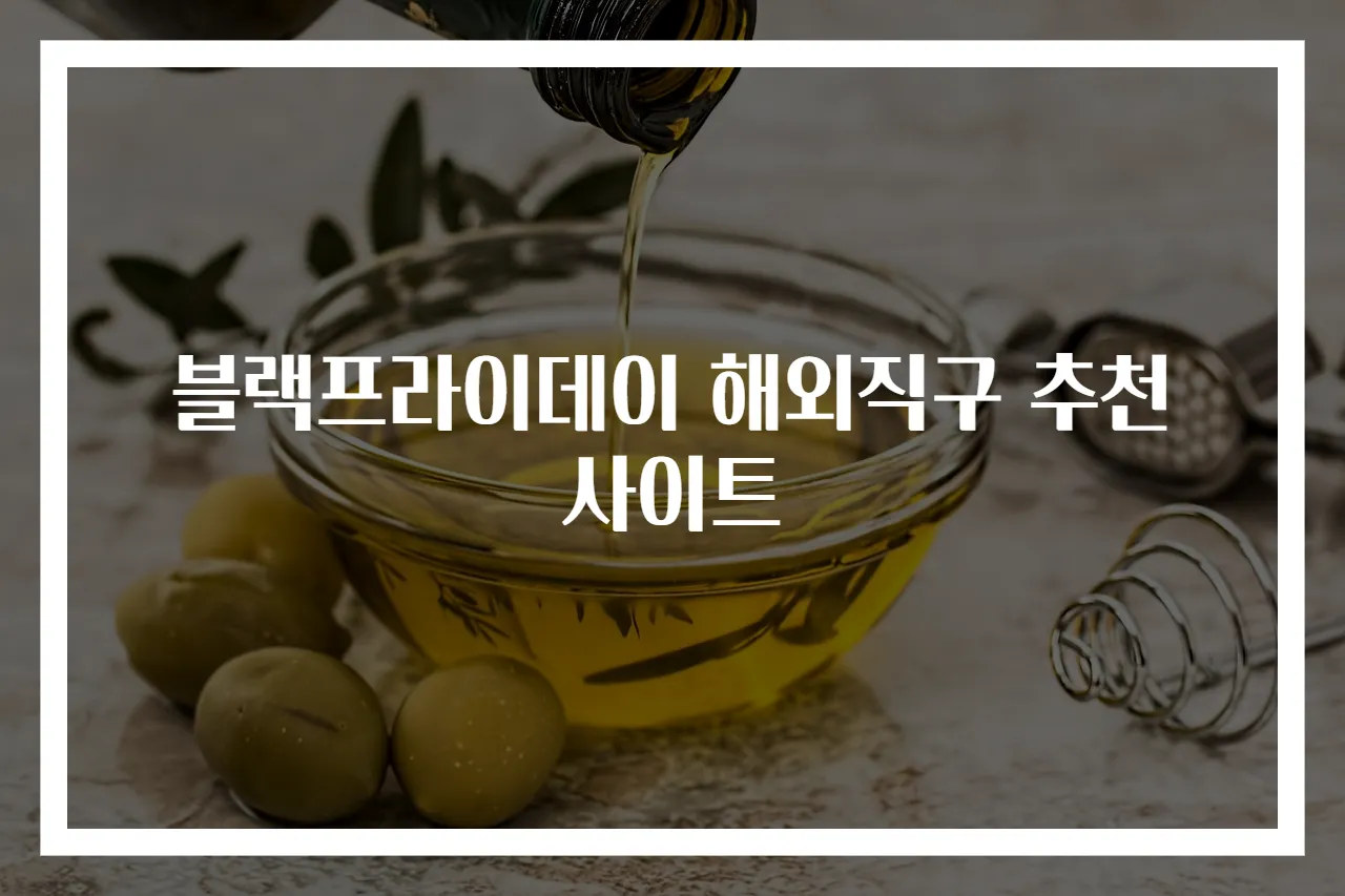 블랙프라이데이 해외직구 추천 사이트