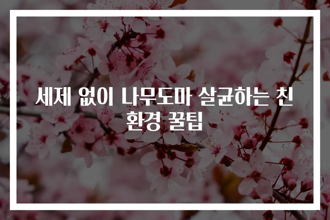 세제 없이 나무도마 살균하는 친환경 꿀팁