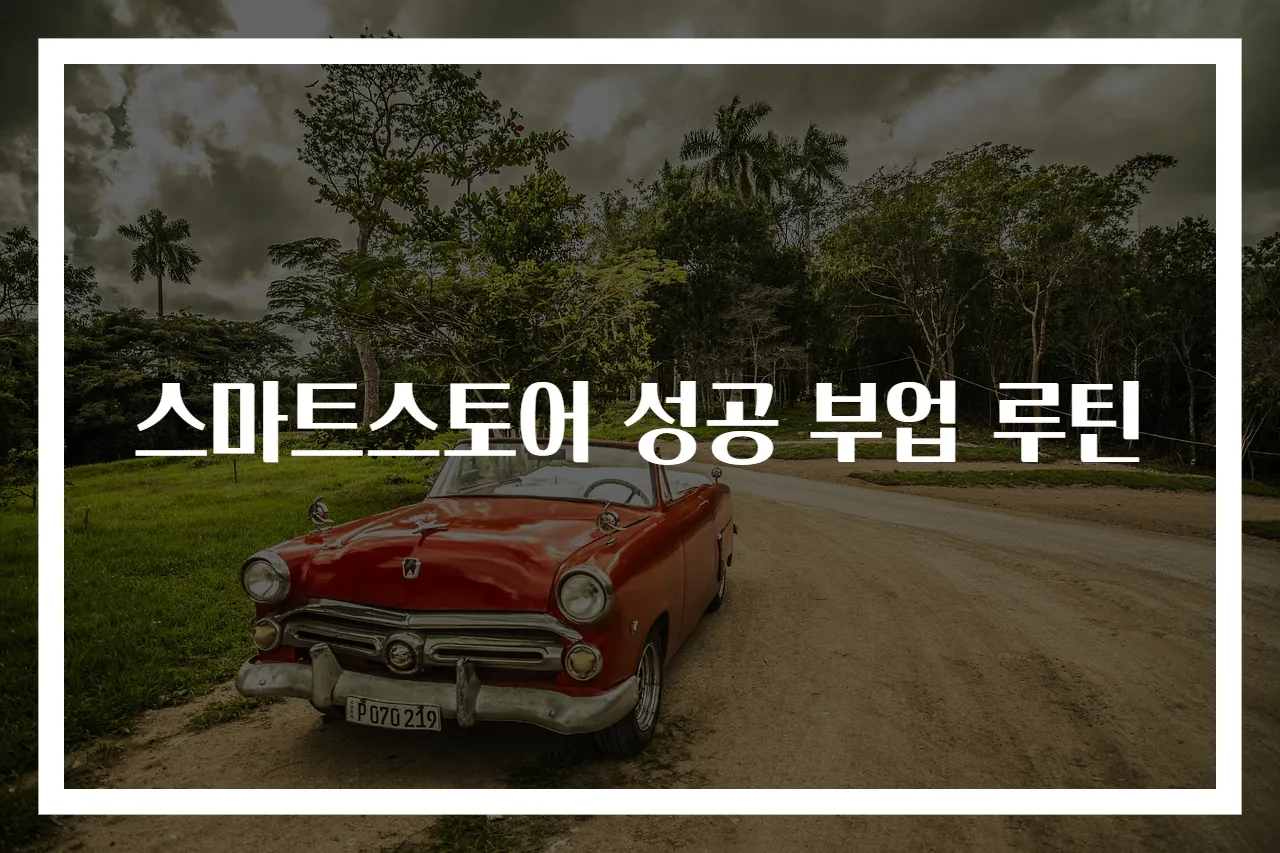 스마트스토어 성공 부업 루틴