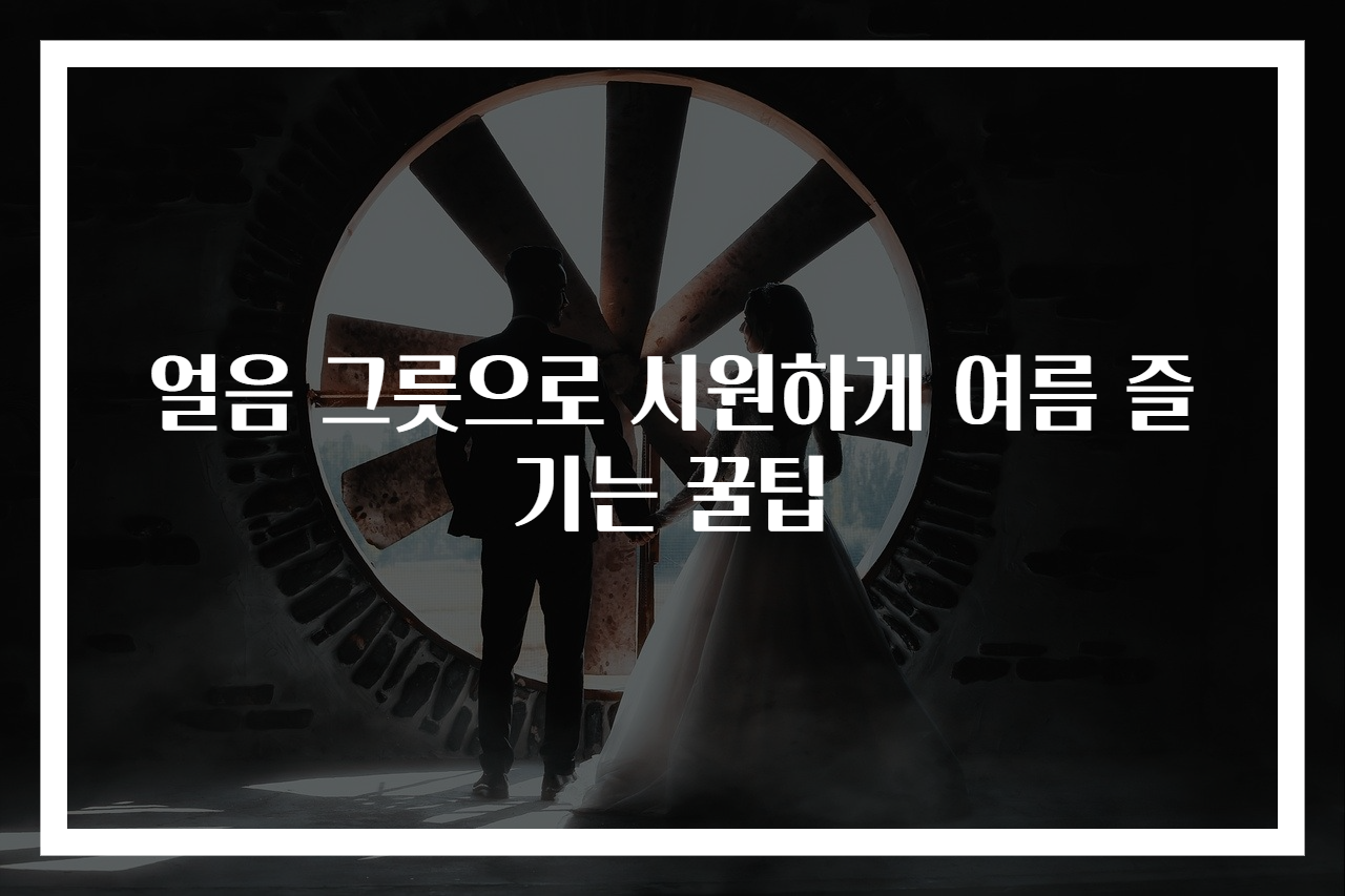 얼음 그릇으로 시원하게 여름 즐기는 꿀팁