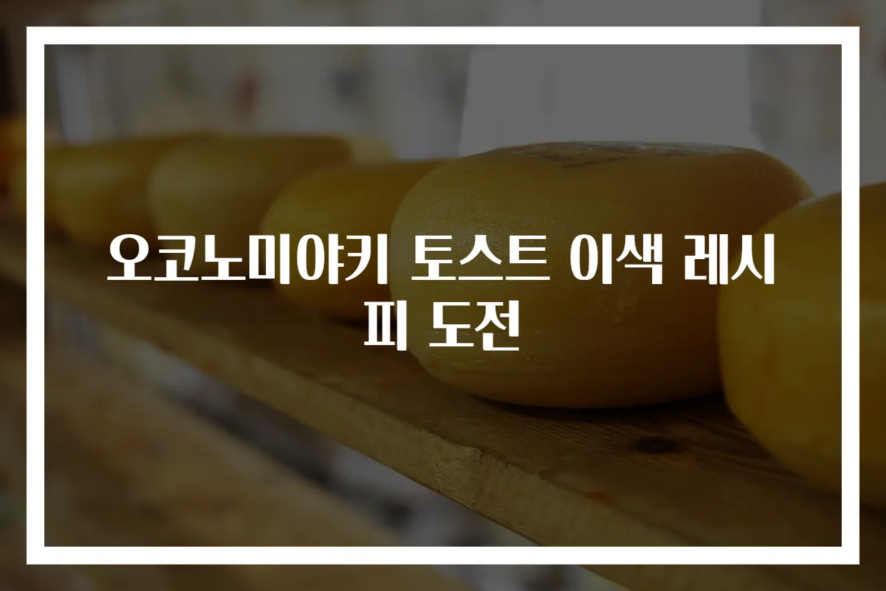 오코노미야키 토스트 이색 레시피 도전