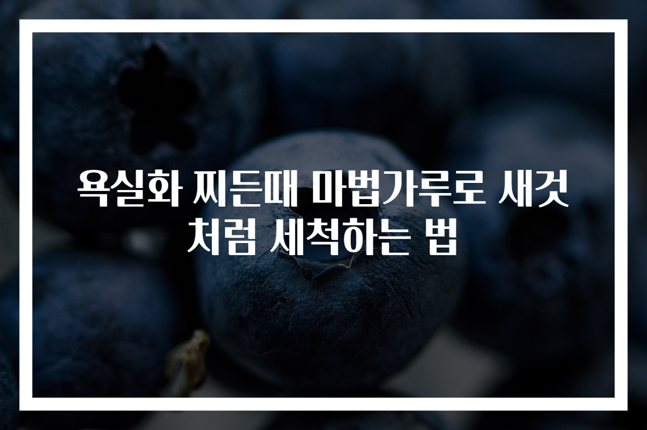 욕실화 찌든때 마법가루로 새것처럼 세척하는 법