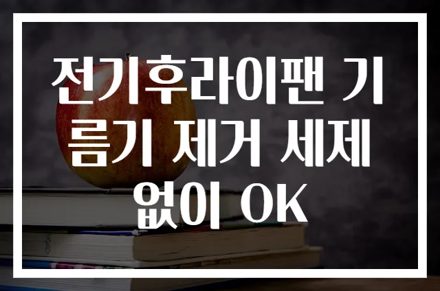 전기후라이팬 기름기 제거 세제 없이 OK
