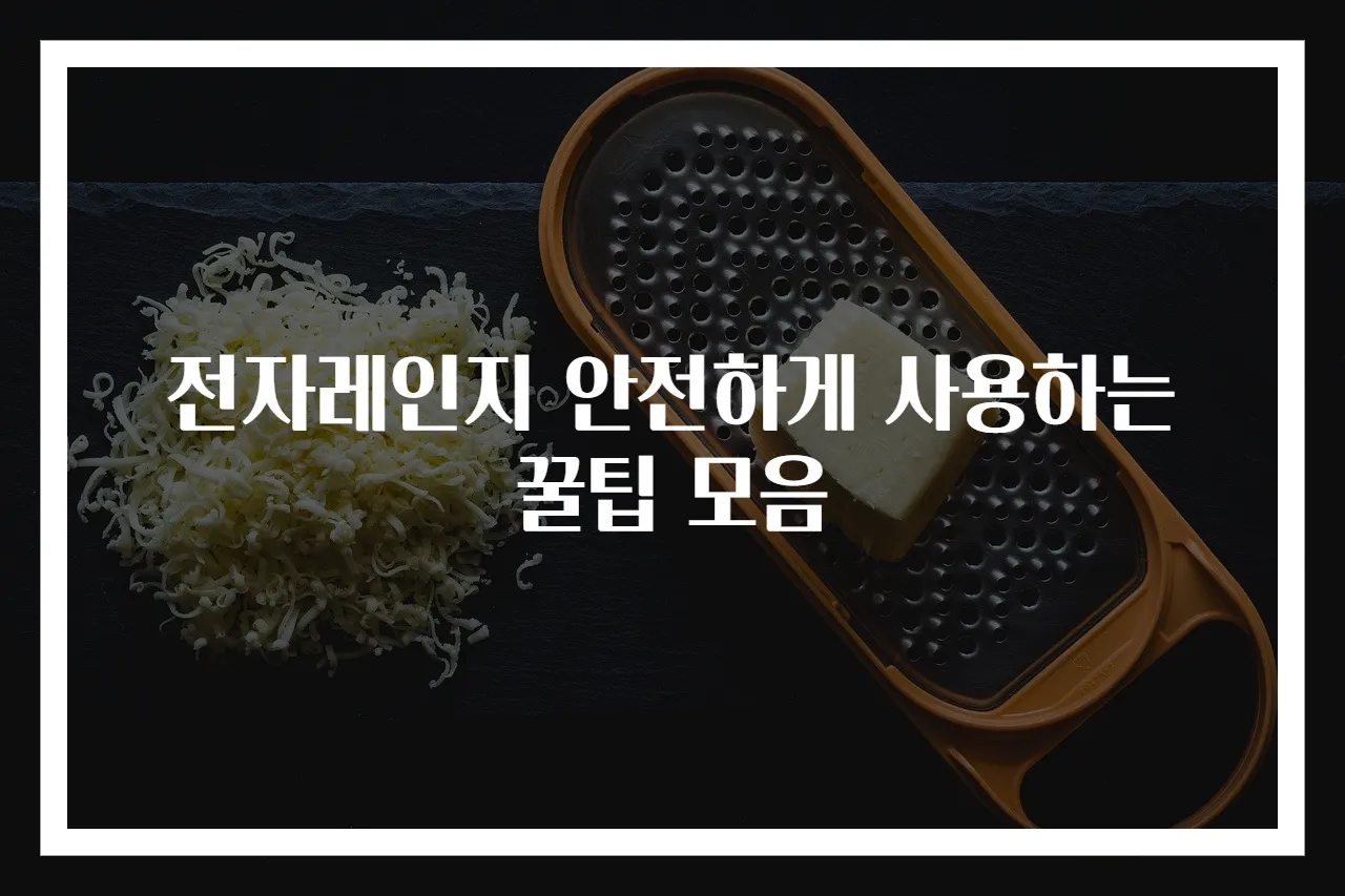 전자레인지 안전하게 사용하는 꿀팁 모음