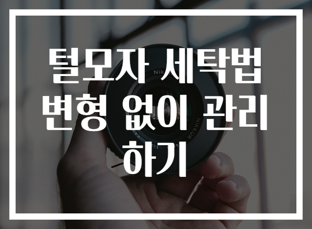 털모자 세탁법 변형 없이 관리하기