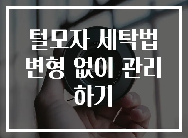 털모자 세탁법 변형 없이 관리하기