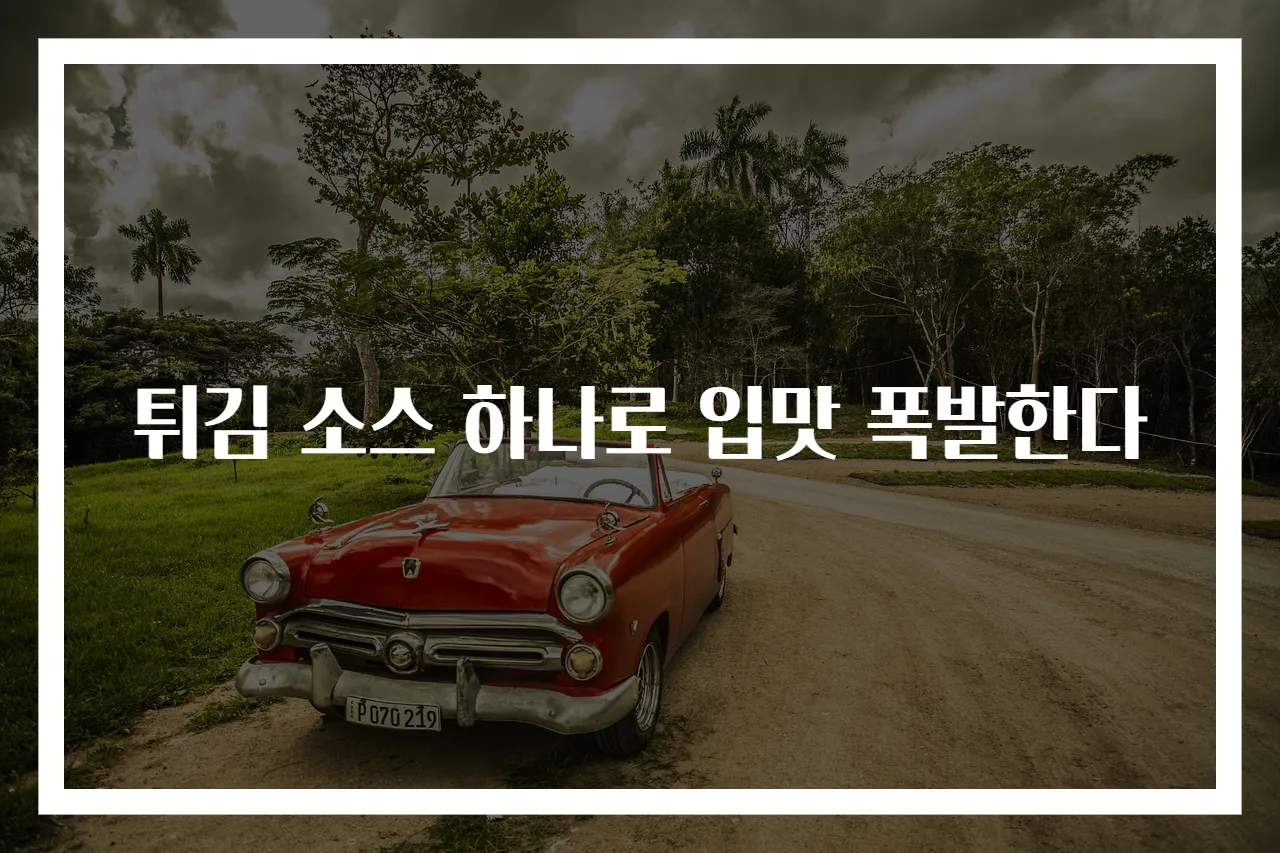 튀김 소스 하나로 입맛 폭발한다