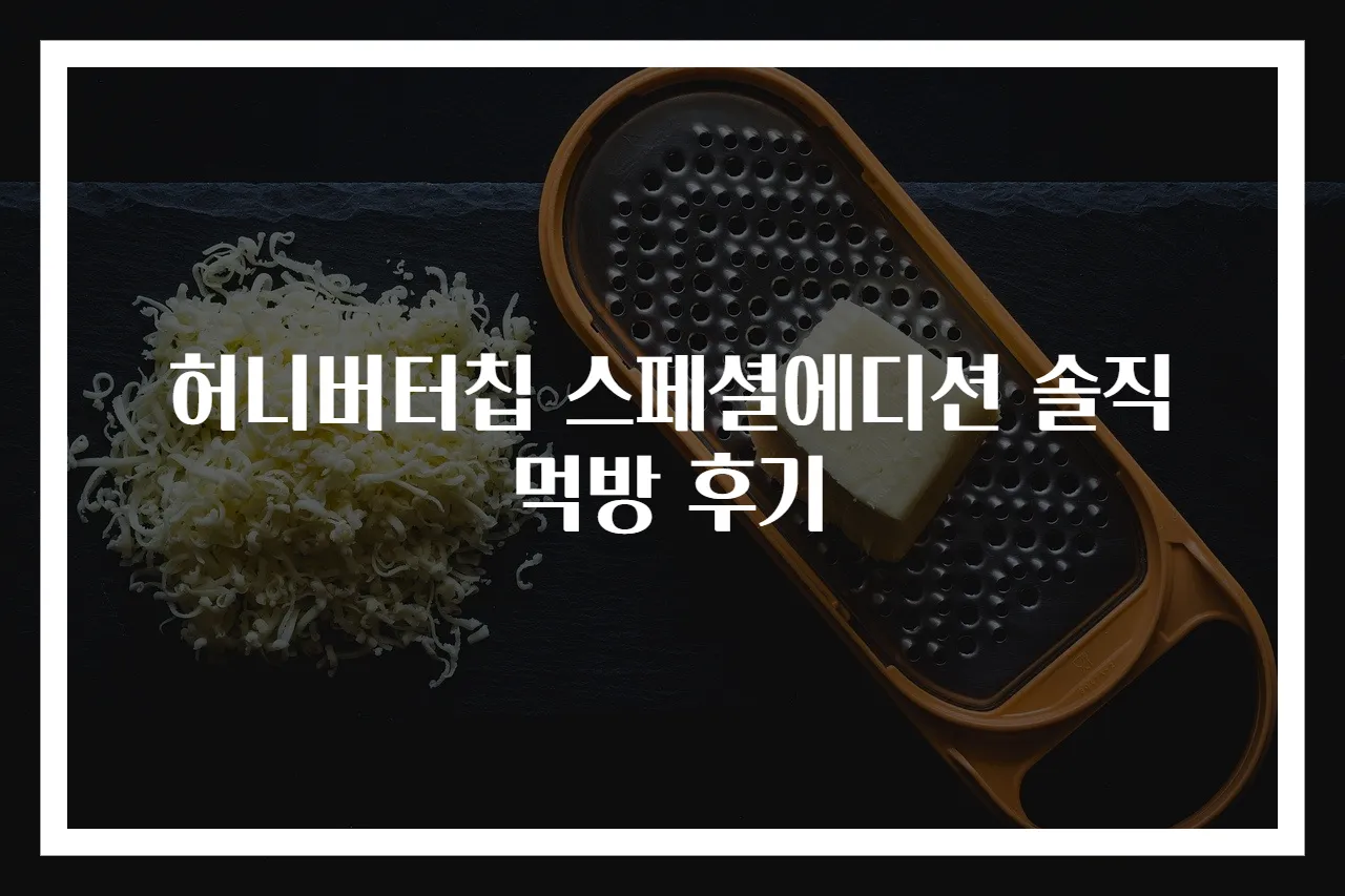허니버터칩 스페셜에디션 솔직 먹방 후기