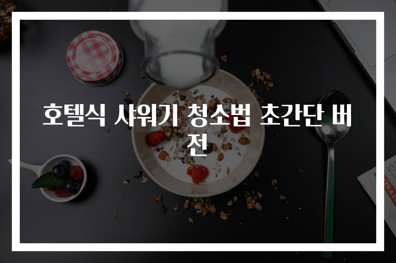 호텔식 샤워기 청소법 초간단 버전