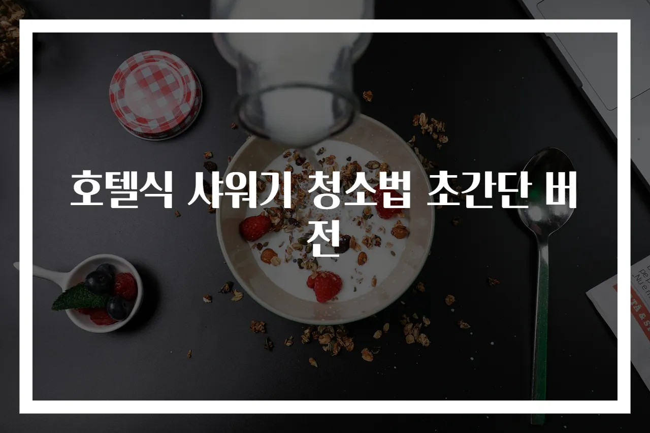 호텔식 샤워기 청소법 초간단 버전