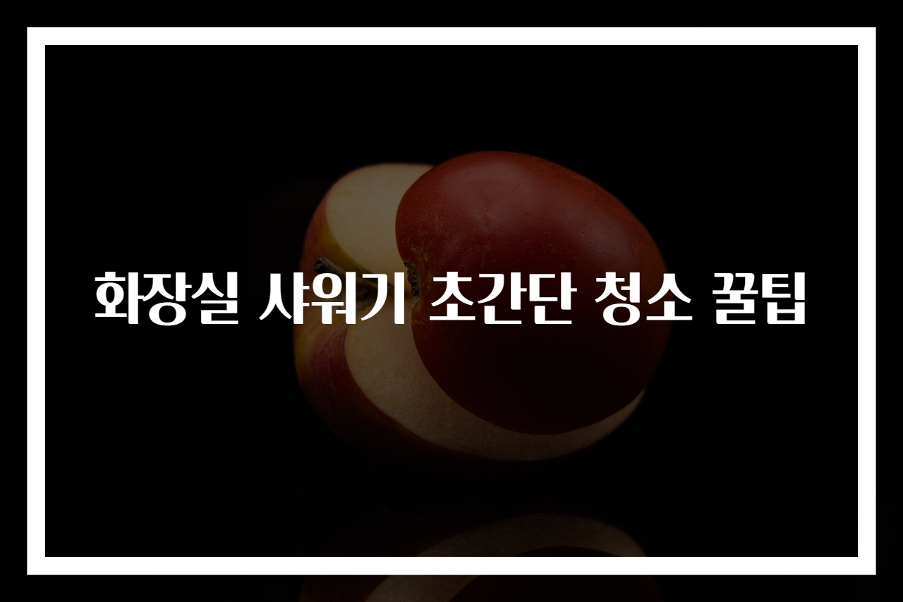 화장실 샤워기 초간단 청소 꿀팁