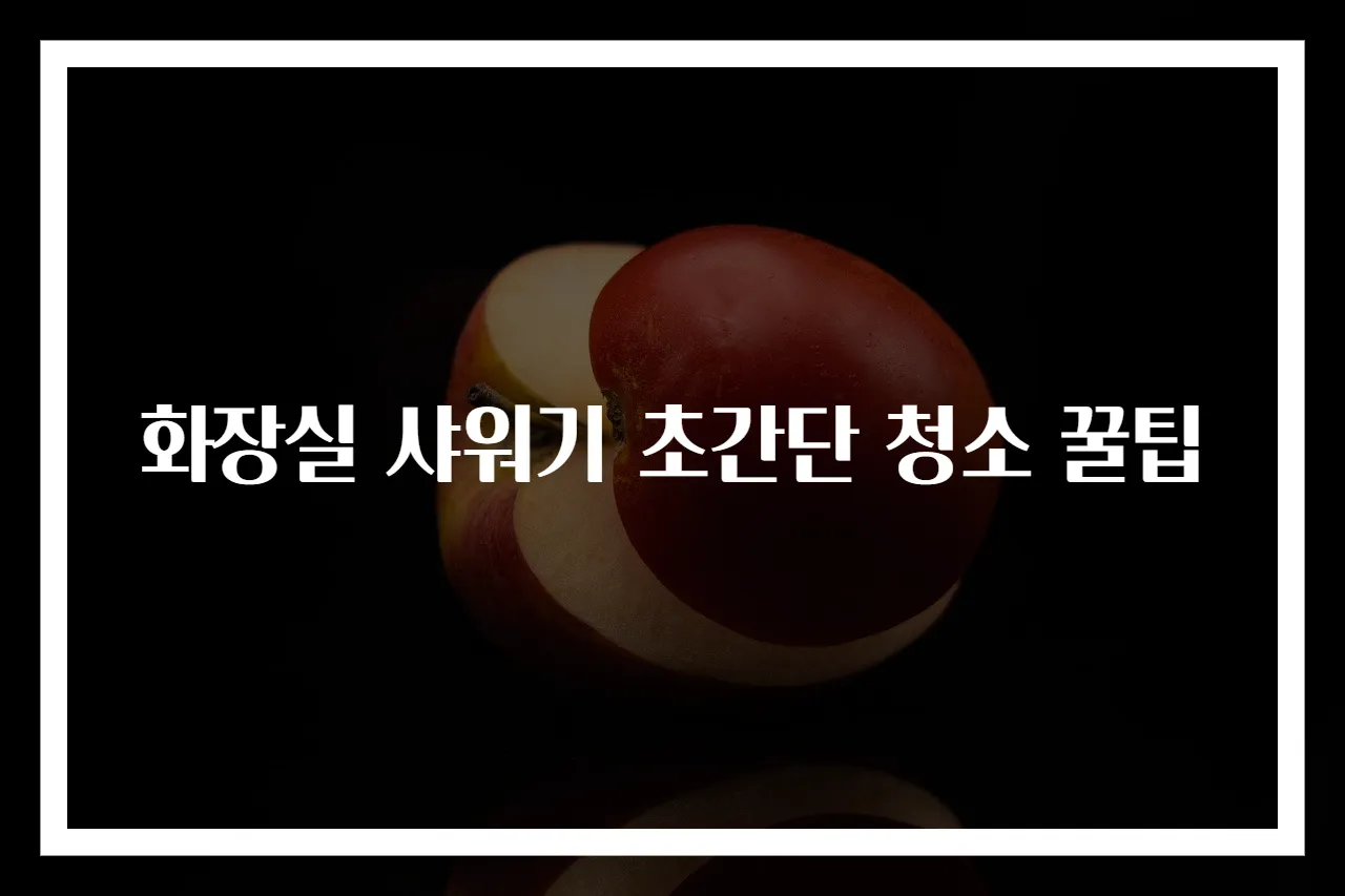 화장실 샤워기 초간단 청소 꿀팁