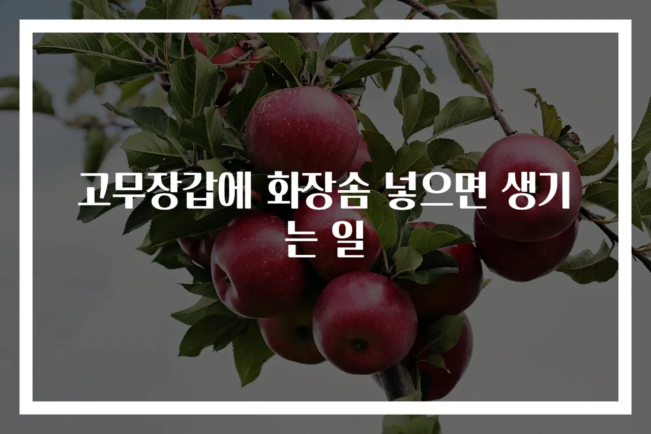 고무장갑에 화장솜 넣으면 생기는 일