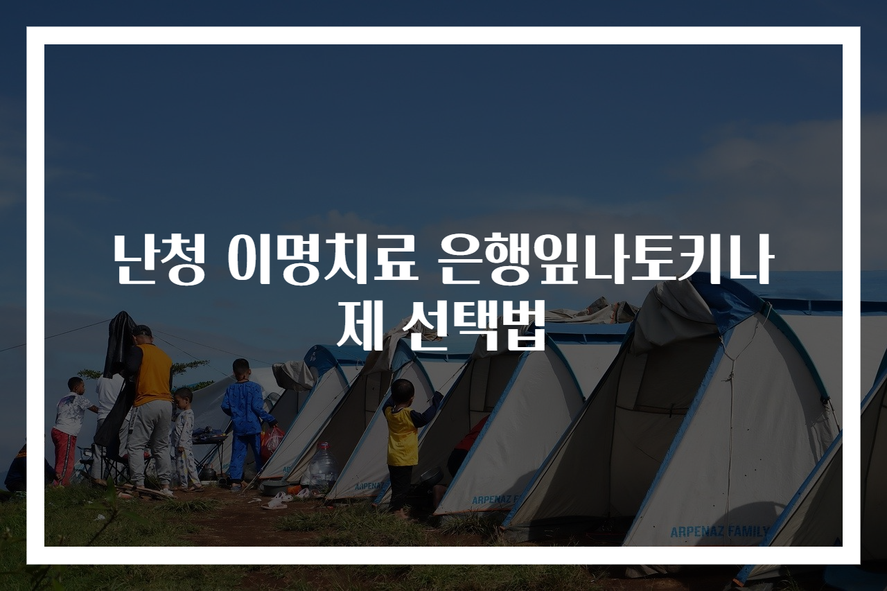 난청 이명치료 은행잎나토키나제 선택법