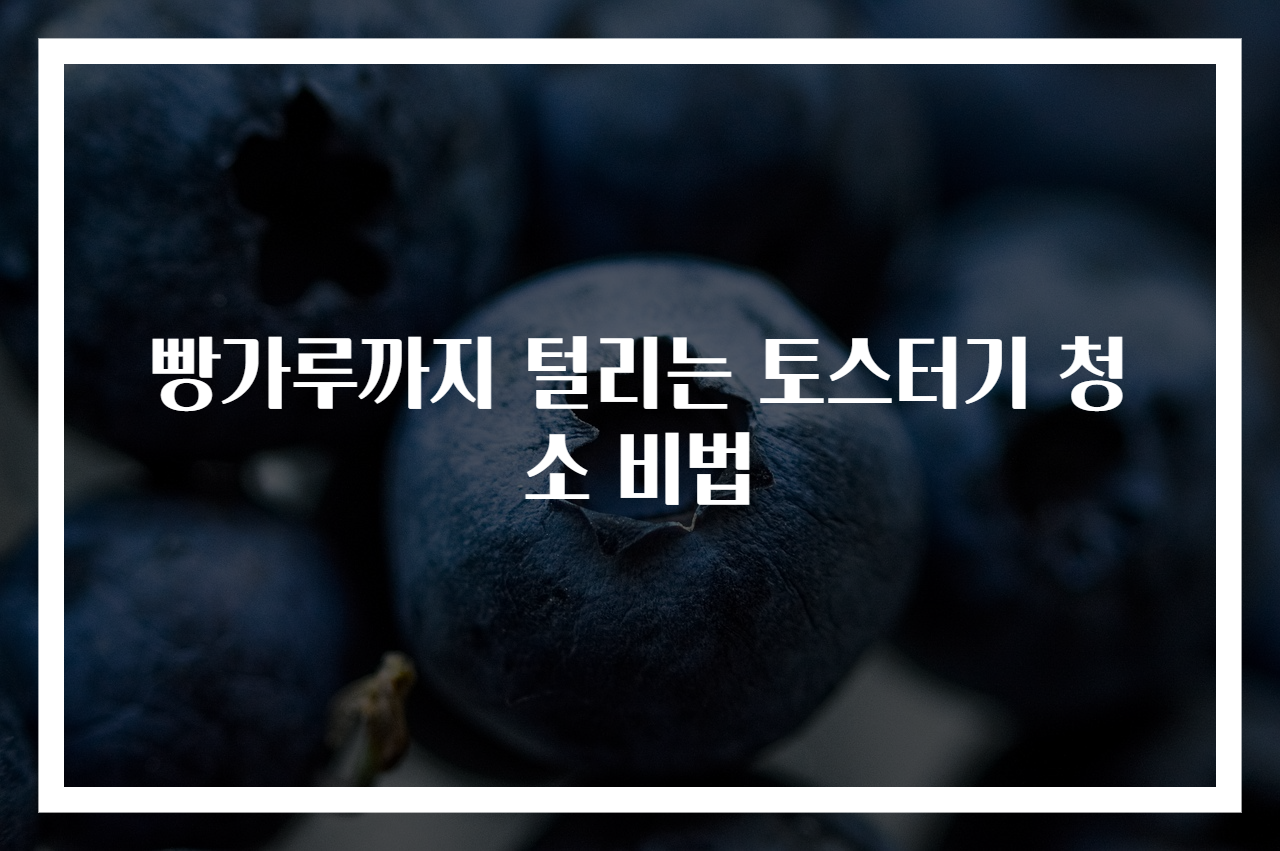 빵가루까지 털리는 토스터기 청소 비법