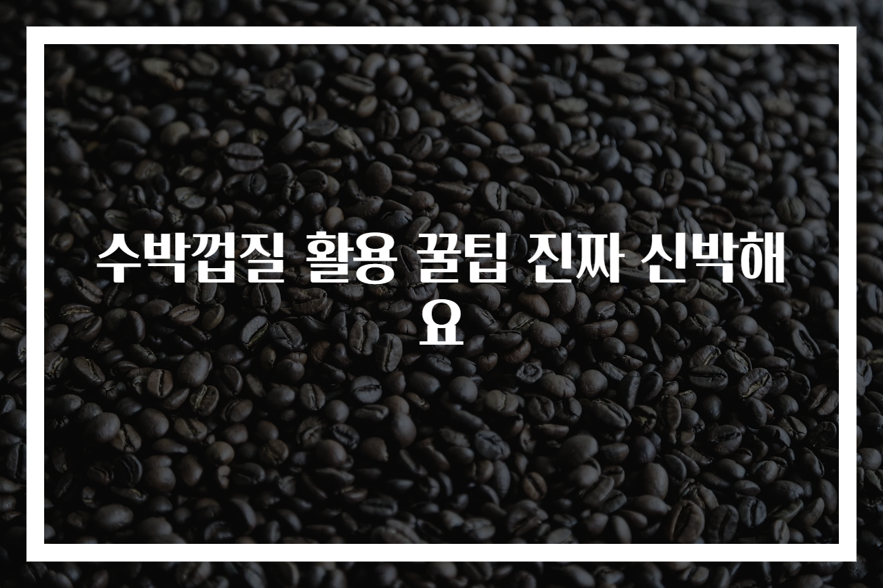 수박껍질 활용 꿀팁 진짜 신박해요