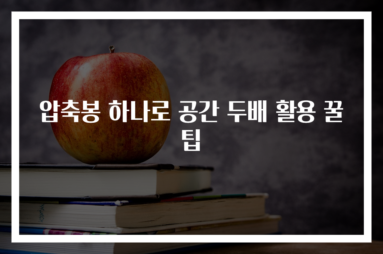 압축봉 하나로 공간 두배 활용 꿀팁