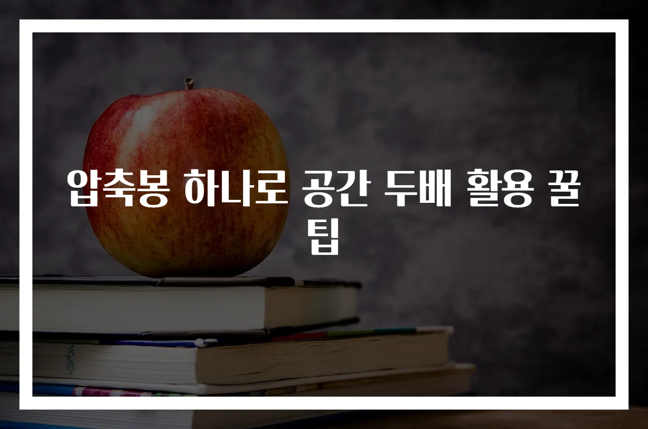 압축봉 하나로 공간 두배 활용 꿀팁