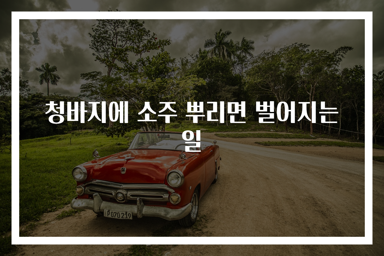 청바지에 소주 뿌리면 벌어지는 일