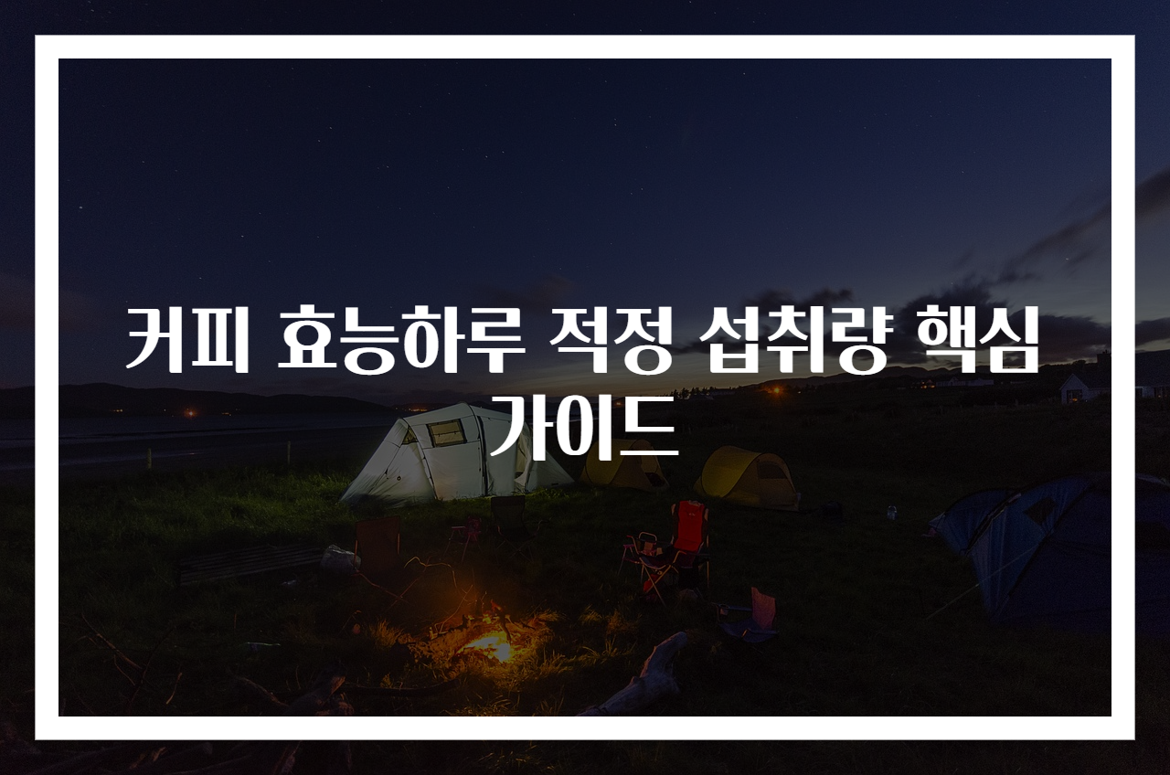 커피 효능하루 적정 섭취량 핵심 가이드