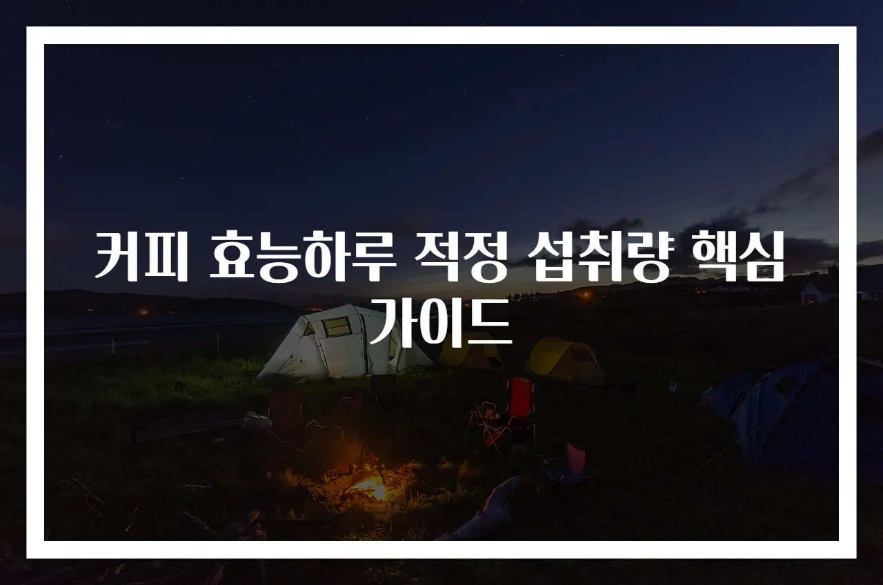 커피 효능하루 적정 섭취량 핵심 가이드