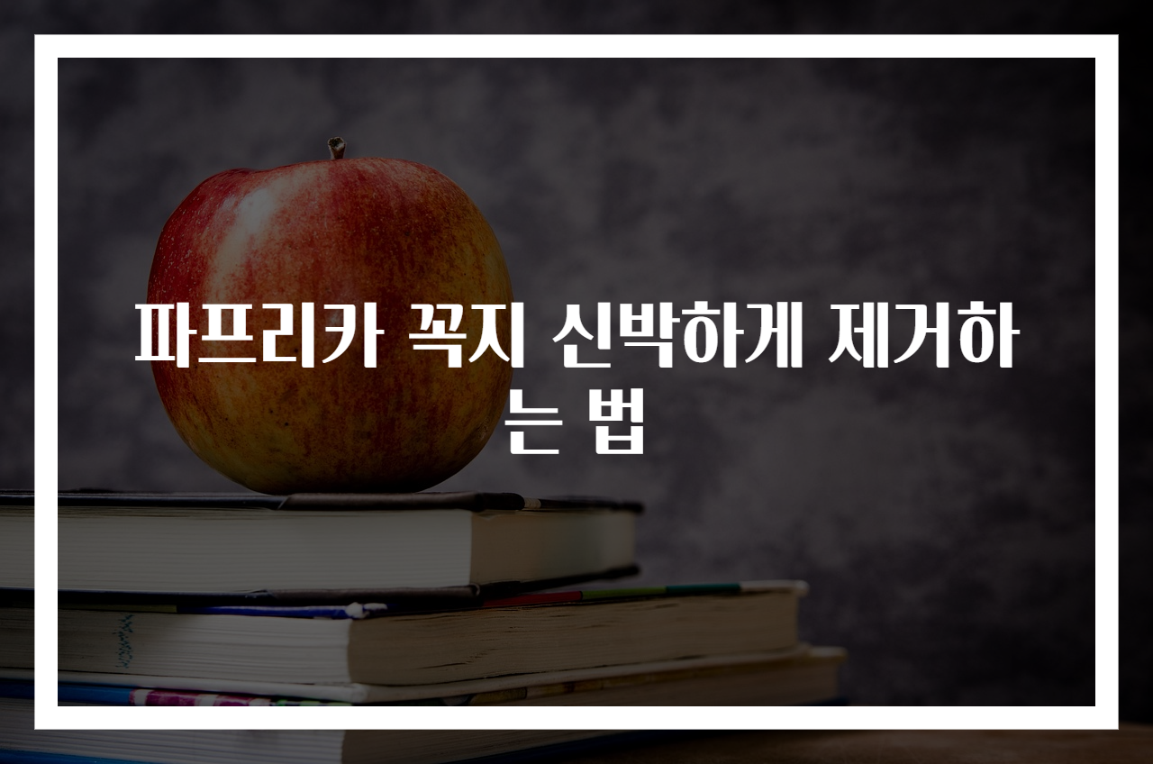 파프리카 꼭지 신박하게 제거하는 법