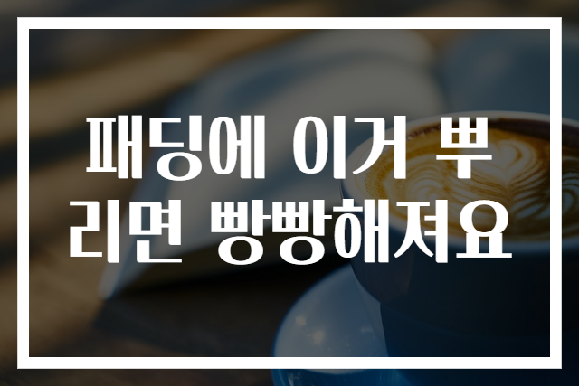 패딩에 이거 뿌리면 빵빵해져요