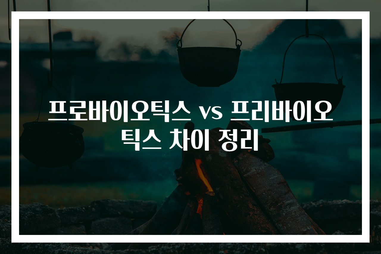 프로바이오틱스 vs 프리바이오틱스 차이 정리