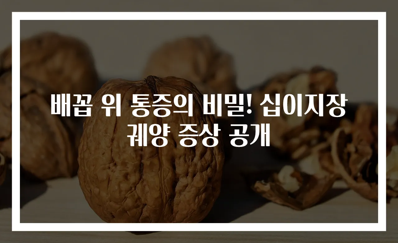 배꼽 위 통증의 비밀! 십이지장궤양 증상 공개