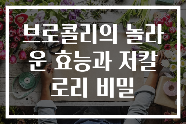 브로콜리의 놀라운 효능과 저칼로리 비밀