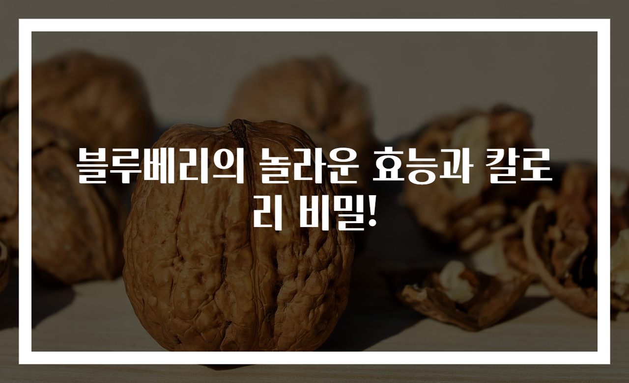블루베리의 놀라운 효능과 칼로리 비밀!
