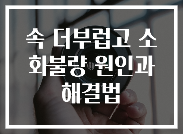 속 더부럽고 소화불량 원인과 해결법