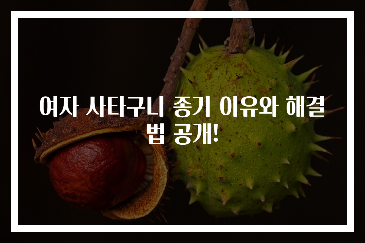 여자 사타구니 종기 이유와 해결법 공개!