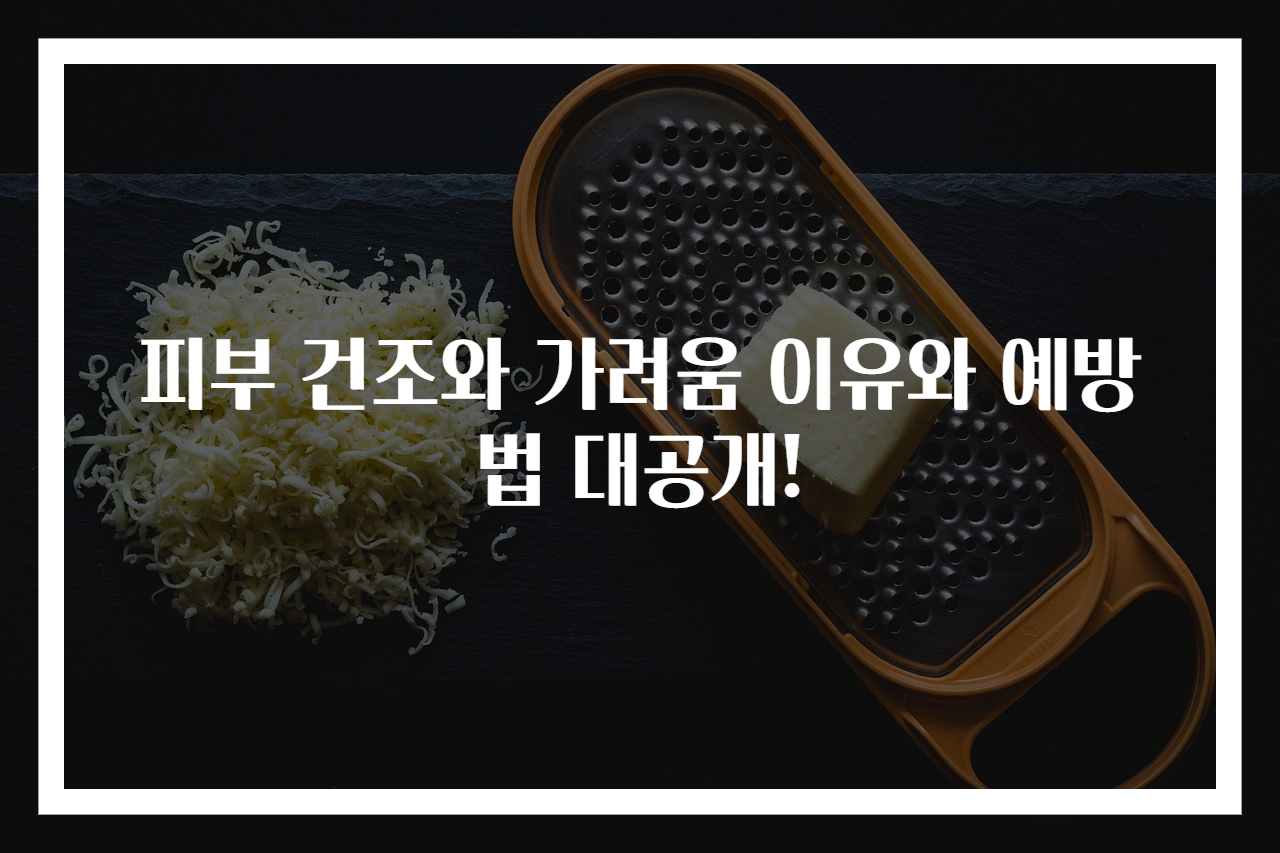 피부 건조와 가려움 이유와 예방법 대공개!