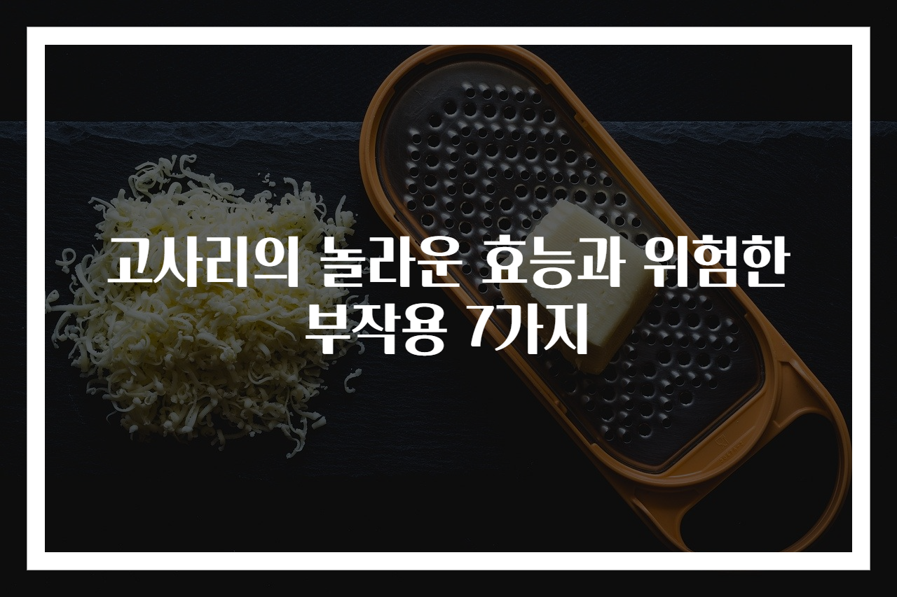 고사리의 놀라운 효능과 위험한 부작용 7가지