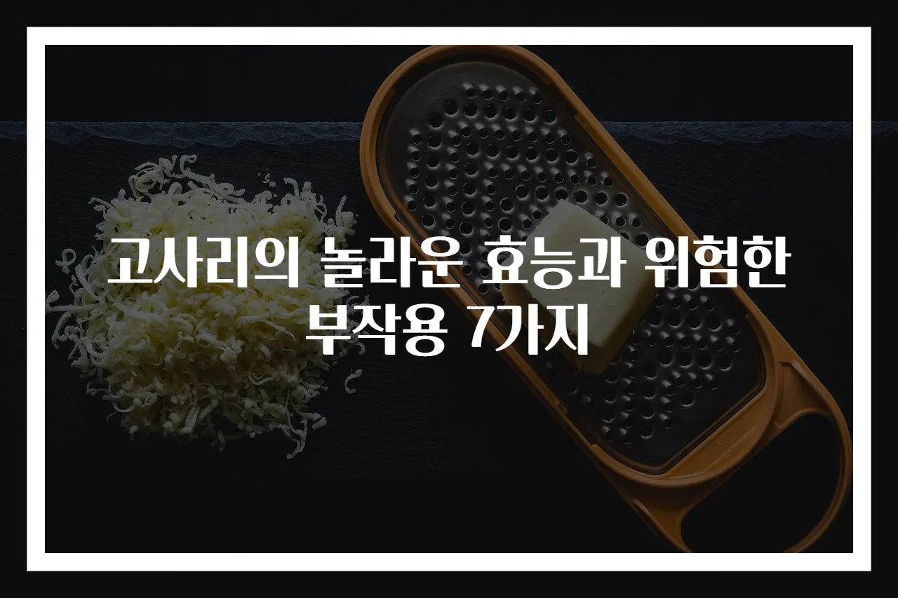 고사리의 놀라운 효능과 위험한 부작용 7가지
