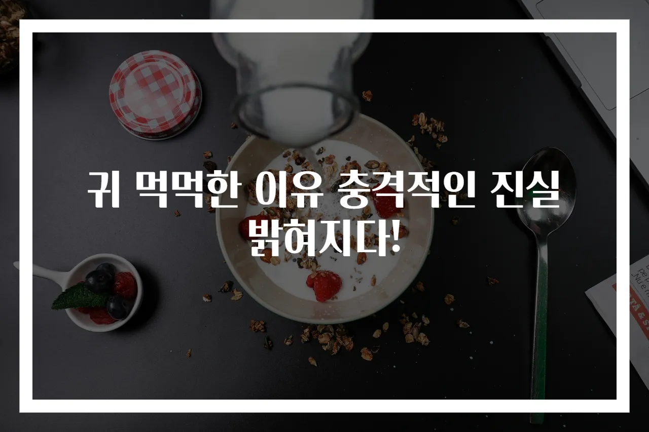 귀 먹먹한 이유 충격적인 진실 밝혀지다!