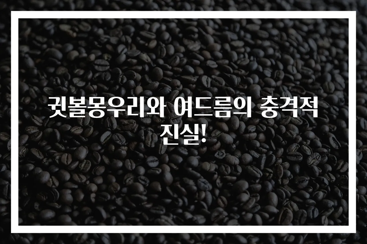 귓볼몽우리와 여드름의 충격적 진실!