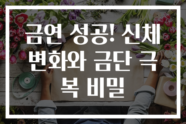 금연 성공! 신체변화와 금단 극복 비밀