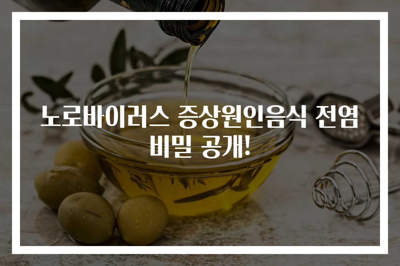 노로바이러스 증상원인음식 전염 비밀 공개!