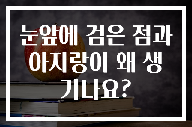 눈앞에 검은 점과 아지랑이 왜 생기나요?