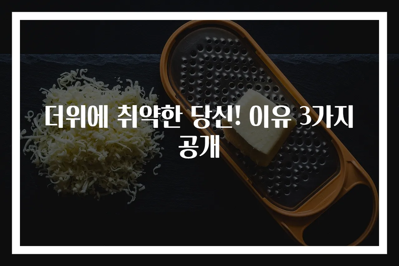 더위에 취약한 당신! 이유 3가지 공개