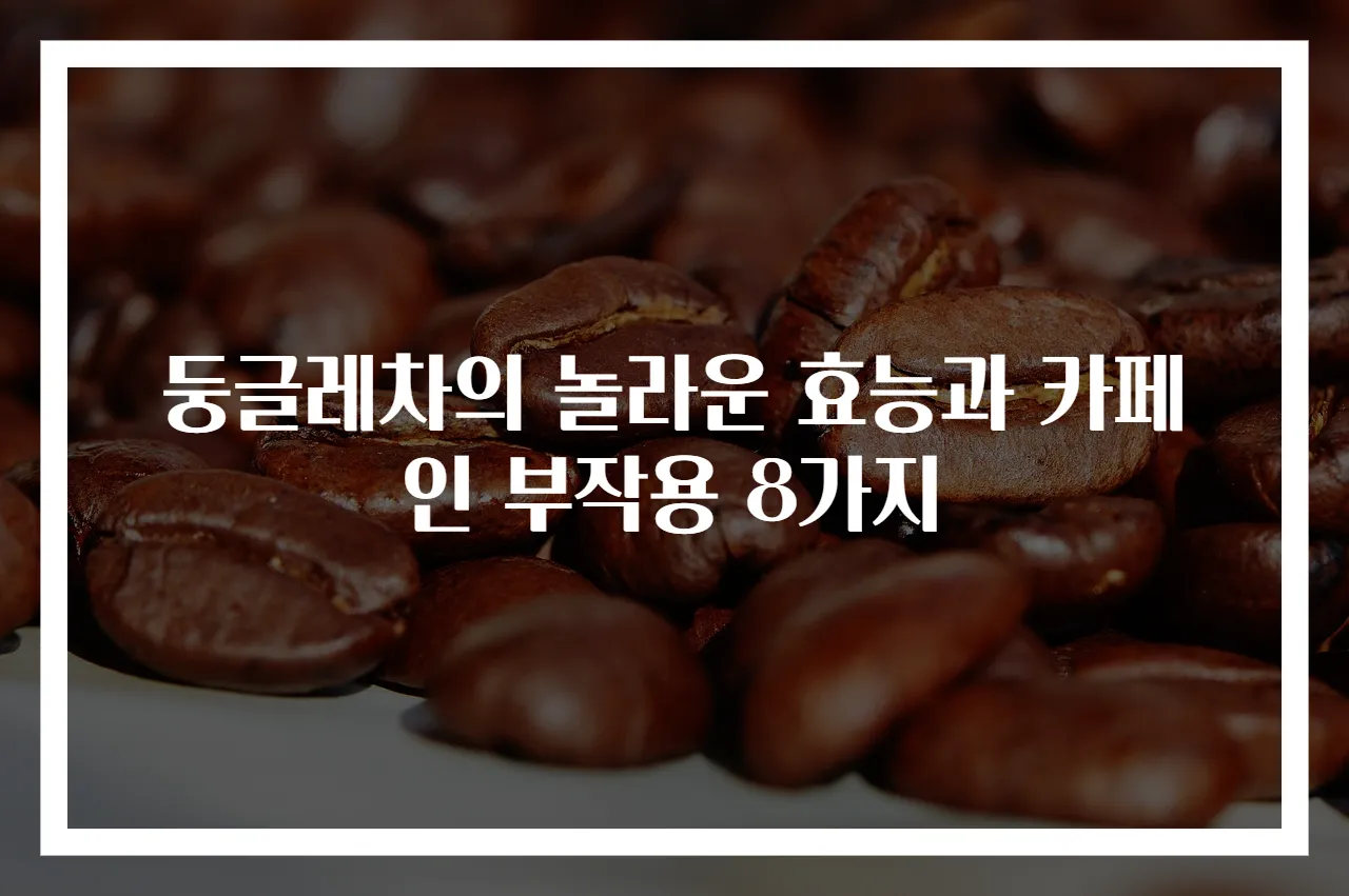 둥글레차의 놀라운 효능과 카페인 부작용 8가지