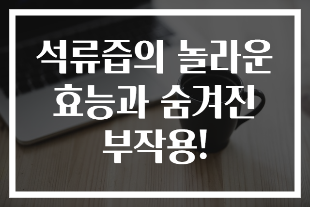 석류즙의 놀라운 효능과 숨겨진 부작용!